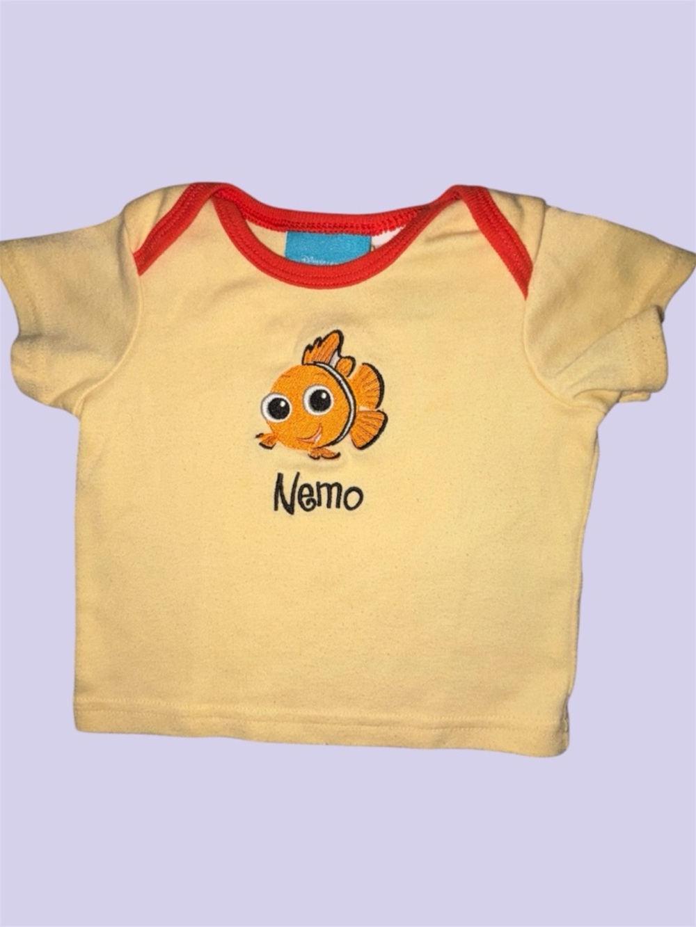 Disney Yellow Nemo Short Sleeve Tee with Red Trim